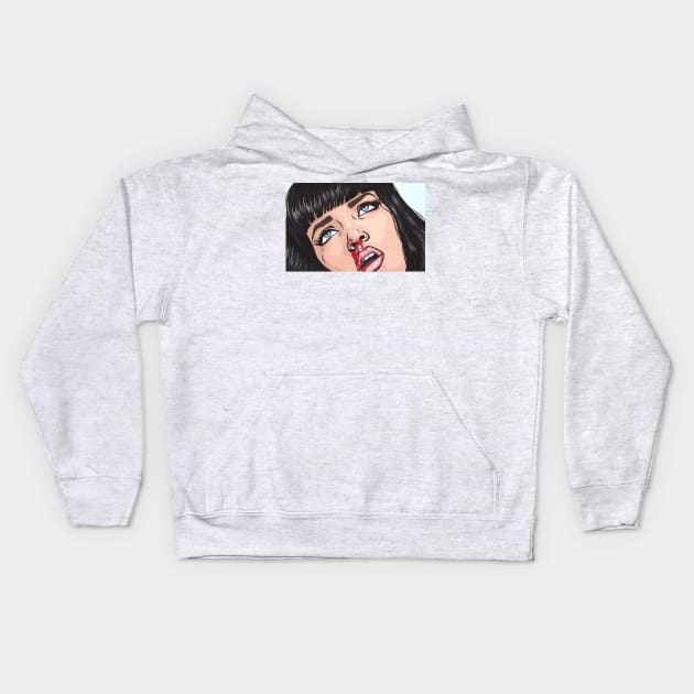 Mia Wallace Kids Hoodie by turddemon